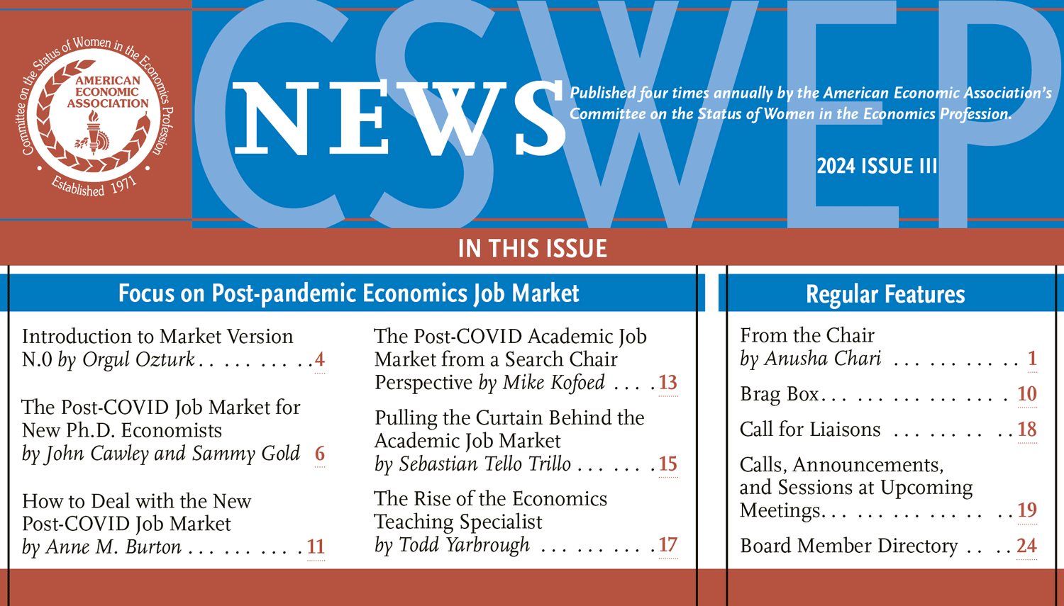 CSWEP News - Masthead